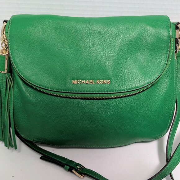 Michael Kors Runway Green Leather Bedford Tassel Purse w/ so much more! - Picture 1 of 7